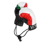 POPETPOP 1paar Mini boxhandschuhe Anhänger Italien Flagge Miniatur Boxhandschuh Schlüsselanhänger Auto Spiegel Dekoration Boxsport Fan Geschenk Party Ornament