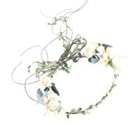 POPETPOP 1stück Boho Blumenkranz Haarband Damen Sommer Langlebiger Haarschmuck Stirnband für Hochzeit Festival Party Fotografie Floraler Haarkranz für Urlaub und Geburtstagsfeiern