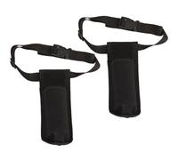 POPETPOP 2 Stück Massager Hüfttasche mit Flaschenhalter Verstellbare Bauchtasche aus Strapazierfähigem Material Schwarz Aufbewahrungstasche für Ätherische Öle und Massageflaschen Leicht