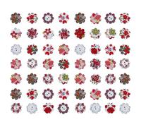 POPETPOP 200 Holzknöpfe Pflaumenblütenform Bemalt Bunte Selbstgemacht Zierknöpfe zum Annähen Vielseitige Nähknöpfe für Kleidung Accessoires und Bastelprojekte