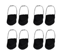 POPETPOP 4 Paar Damen Halbsocken Unsichtbar Schwarz Niedrig Geschnittene Rutschfeste Kurzsocken mit Elastischem Bund Atmungsaktive Fußballenpolster für Ballerinas und High Heels