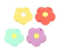 POPETPOP 4 Stück pack Silikon Schlüsselanhänger mit Blumenmotiv Schlüsselschutzhüllen aus Flexiblem Silikon Niedliche Schlüsselkappen für Hausschlüssel Kratzschutz und Dekorativer