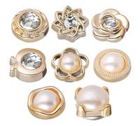 POPETPOP 8 Stück Hijab Magnete mit Knopfverschluss Magnetische Sicherheitsnadeln ohne Nähen Stoffschonend und Vielseitig für Schals Strickjacken und Oberteile