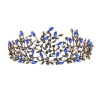 POPETPOP Barocke Brautkrone mit Zarten Strasssteinen Dekorativer Haarschmuck für Brautfrisur und Hochzeitsgesellschaft Vintage Kronen Stirnband für Besondere Anlässe