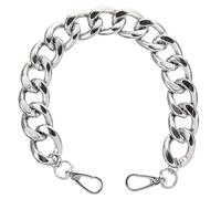 POPETPOP Dicker 27mm Kettenriemen aus Metall 40cm Kurzer Taschengurt mit Schnallen Modisches Taschenaccessoire für Umhängetaschen und Handtaschen