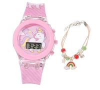 POPETPOP Digital Armbanduhr Für Junge Mädchen Verschleißfeste Silikonuhr Mit Cartoon-Motiven Tragbare Kinderuhr Mit Leuchtenden Farben Dekorative Kinderuhr Für Jungen Schöne Uhr Mit