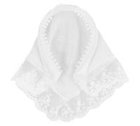 POPETPOP Elegantes Kopftuch mit Vielseitigem Wickeldesign aus Weißer Spitze im Romantischen Landhausstil Modisches Haarbandana für Frauen für Alltag und Urlaub