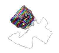 POPETPOP Glitzernde Pailletten Schultertasche mit Schleife Kleine Mädchen Umhängetasche Abnehmbare Kette Vielseitige Münzgeldbörse für Shopping und Ausflüge