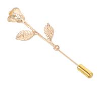 POPETPOP Herren Anzug Kragenbrosche Krawattennadel Blumenmuster Goldfarbene Zinklegierung für Abendveranstaltungen und Büro