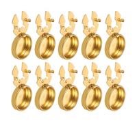 POPETPOP Kupfer Knopfkappen 10 Stück 17,5mm für Herren und Damenhemden Dekorative Manschettenknopf Abdeckungen Robuste Metallknöpfe für Business und Freizeit