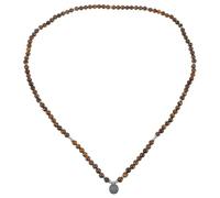 POPETPOP Lotus Perlenhalskette mit Steinanhänger Holzperlen Armbandkette Legierung Schmuck für Damen Vielseitig als Halskette und Armband Modischer Lotus Style