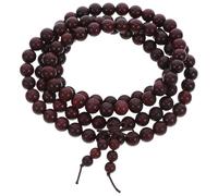 POPETPOP Tragbares Sandelholz Armband 3 Stück 8mm Perlen Gebetsperlen Seilarmband für Meditation und Feng Shui Verstellbar für Männer und Frauen