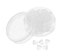 POPETPOP Transparente Silikon Ohrringverschlüsse Ersatz Ohrring Accessoires 100 Stück Weiche Ohrringrückseiten Sichere Ohrringstopper für Ohrstecker Schmuckherstellung