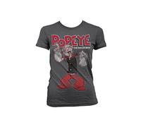 Popeye - Distressed Sailor Man dames T-shirt grijs - Merchandise televisie kinderserie