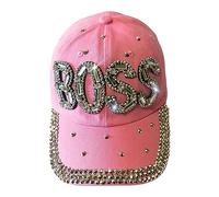 Popfizzy Bling Boss Baseballkappe für Frauen, beste Boss-Geschenke für Frauen, Strass-Boss-Hut, Geschenke für Boss-Frauen