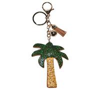 Popfizzy Palme Bling Schlüsselanhänger für Frauen Mädchen - Kristall Geldbörse Charm - Rucksack Charms, Palme (Gold), Einheitsgröße