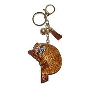 Popfizzy Schlüsselanhänger für Frauen und Mädchen, Strass Geldbörse Charm, Bling Rucksack Schlüsselanhänger, Kristall Tasche Charms, Spaß Schlüsselanhänger, Faultier