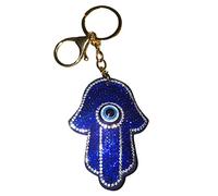 Popfizzy Strass-Schlüsselanhänger für Frauen, glitzernde Geldbörsenanhänger, Geburtstagsgeschenke für sie, Rucksack-Schlüsselanhänger, handgefertigte Taschenanhänger, Evil Eye Hamsa (Gold), One Size