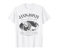 Popfunk Janis Joplin Pearl Bottle Label T-Shirt, Damen, Unisex-Erwachsene, Female, Halbarm, T-Shirt, Weiß, S