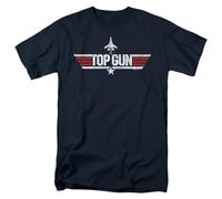 popfunk Unisex Paramount-Top Gun Logo Navy T-Shirt, M