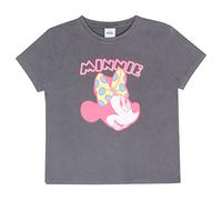 Popgear Jungen Disney Neon Pink Minnie Mädchen T-shirt Grau T Shirt, Grau, 116 EU