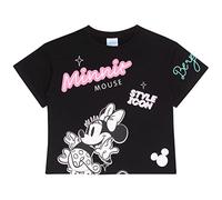 Popgear Jungen Disney Style Icon Be You Minnie Mouse Meisjes Cropped T-shirt Zwart T Shirt, Schwarz, 140 EU