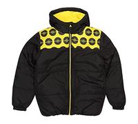 Popgear Jungen Pokemon Text Logo Boys Puffer Jacket Black / Yellow Modische T Shirts, Schwarz Gelb, L EU