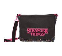 Popgear Stranger Things 80er Jahre drucken mit logo Rucksack, Damen, One Size, Schwarz, Offizielle Handelsware