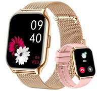 Popglory Smartwatch Herren Damen, 2.01'' Fitnessuhr mit Blutdruckmessung Telefonfunktion, Fitnesstracker Herzfrequenz Schlafmonitor SpO2, Sportuhr Schrittzähler für Android iOS