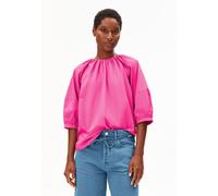 POPLIN BALLONÄRMEL-BLUSE | 100% Bio-Baumwolle - pink (M)