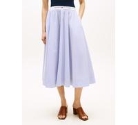 POPLIN BRANDED MIDI SKIRT Misty Lazuli Blue Stripe - Gr. - S