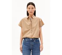 POPLIN LARISAANA BLUSE | 100% Bio-Baumwolle - braun (L)