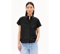 POPLIN LARISAANA BLUSE | 100% Bio-Baumwolle - schwarz (L)