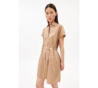 POPLIN LARISAANA MINI-KLEID | 100% Bio-Baumwolle - braun (XS)