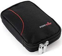 Poppstar Festplattentasche Case für Externe 6,4 cm (2,5 Zoll) Festplatten (Maße innen 16 cm x 9,5 cm x 2,7 cm), schwarz und rot