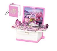 Popup Book 3D Keychain-Cut-Schlüsselbund Für Autoschlüssel, Süßer Schlüsselbund Für Autoschlüssel | Kleines Geschenk Für Mädchen, Spaß Und Charmantes Spielzeug, Kindergeschenk