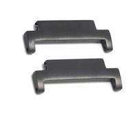 POQAX 2 Stück zuverlässige Uhrenarmbandbeschläge, 20 mm 22 mm, Silber-schwarz-roséfarbene Uhrenarmbandverbinder aus Metall(Black-20mm-22mm)