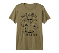Pork Barbell Company Lustiges Fitnessstudio Buff Pig Bodybuilding Fitness Premium T-Shirt