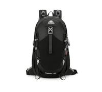 PORRASSO 25/35 L Wanderrucksack Trekkingrucksack Wasserdichtes Haltbares Nylon Rucksack Reiserucksack Backpack für Damen Herren Camping Klettern Reisen Outdoor-Sportarten Schwarz A
