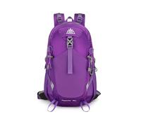 PORRASSO 25/35 L Wanderrucksack Trekkingrucksack Wasserdichtes Haltbares Nylon Rucksack Reiserucksack Backpack für Damen Herren Camping Klettern Reisen Outdoor-Sportarten Lila A