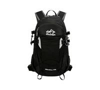 PORRASSO 25L Wanderrucksack mit Abnehmbarem Rückenpanel Outdoor Tagesrucksack mit Regenschutz Atmungsaktiver Reflektierender Rucksack für Camping Reisen Schwarz