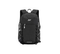 PORRASSO 25L Wanderrucksack Rucksack Wasserdicht Tagesrucksack mit Atmungsaktives Rückensystem für Outdoor Reisen CampingTäglichen Gebrauch Schwarz