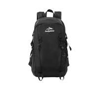 PORRASSO 30L Wanderrucksack Rucksack mit Hydratationsfach Wasserdicht Outdoor Tagesrucksack mit Atmungsaktivem Rückensystem für Camping Reisen und den täglichen Gebrauch Schwarz