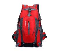 PORRASSO 40L Wanderrucksack Wasserdichter Rucksack Reiserucksack Trekkingrucksack Hiking Backpack für Damen Herren Radfahren Klettern Reisen Sport Rot