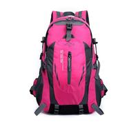 PORRASSO 40L Wanderrucksack Wasserdichter Rucksack Reiserucksack Trekkingrucksack Hiking Backpack für Damen Herren Radfahren Klettern Reisen Sport Rosenrot