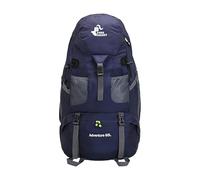 PORRASSO 50L Wanderrucksack Wasserdichter Rucksack Großer Reiserucksack Herren Damen Polyester Backpack für Wandern Bergsteigen Camping Reisen Sport Lila