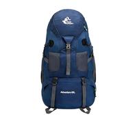 PORRASSO 50L Wanderrucksack Wasserdichter Rucksack Großer Reiserucksack Herren Damen Polyester Backpack für Wandern Bergsteigen Camping Reisen Sport Marineblau