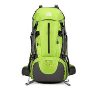 PORRASSO 50L Wanderrucksack Wasserdichter Rucksack Reiserucksack mit Regenhülle Herren Damen Backpack für Wandern Bergsteigen Camping Reisen Sport Grün