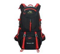 PORRASSO 50L Wanderrucksack Wasserdichter Rucksack Reiserucksack Trekkingrucksack Hiking Backpack für Damen Herren Camping Radfahren Klettern Reisen Sport Schwarz