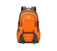 PORRASSO 60L Wanderrucksack Groß Camping Rucksack mit Atmungsaktivem Rückensystem Wasserabweisender Outdoor Reiserucksack für Damen Herren Klettern Sport Orange
